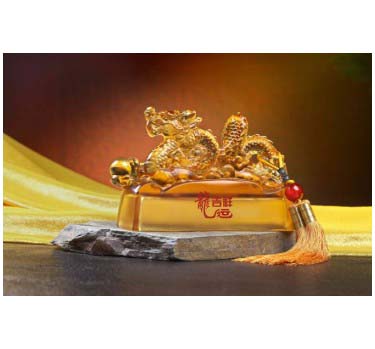 龍運吉祥琉璃擺件