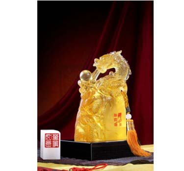 龍騰四海琉璃擺件