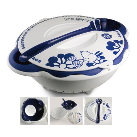 史努比藍(lán)色花語沙拉碗SP-C307 沙拉餐具套